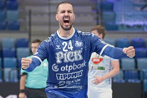 otp bank -pick szeged sostaric - szokodi academy media Sostaris 600., BL-gólját szerezte meg, mint az OTP Bank - Pick Szeged játékosa, ünnepi hangulatban.